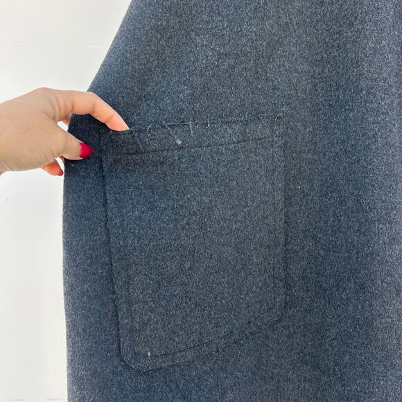 Helmut Lang Oversized Cocoon Cardigan Coat Blazer Wool Cashmere Charcoal Gray S - Picture 10 of 11